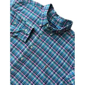 Polo Ralph Lauren Button Up Shirt Men 2XB Big Classic Fit Plaid Check Multicolor